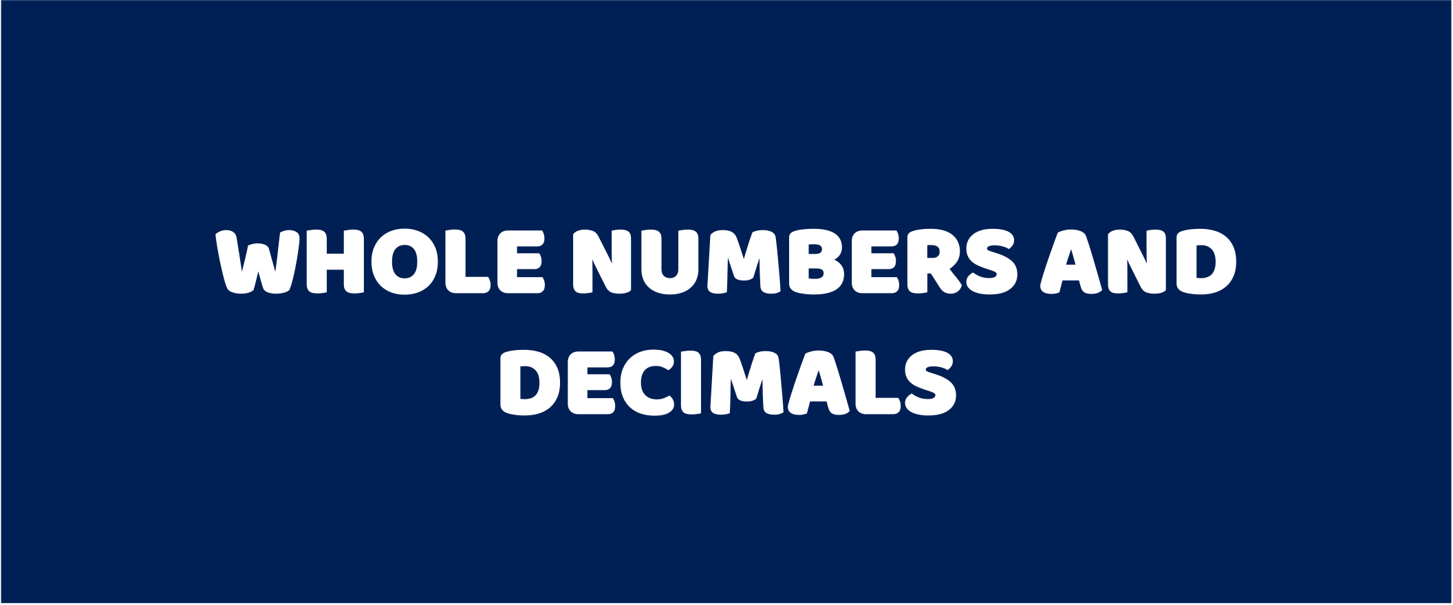 Maths Bundle A : Numbers, Decimals, and Integers 